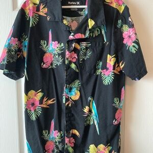 Hurley Boy’s Black Hawaiian Shirt